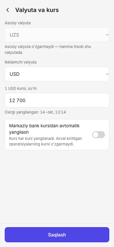 Valyuta va kurs