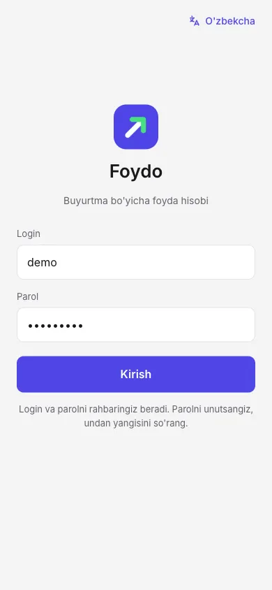Ilovaga kiring